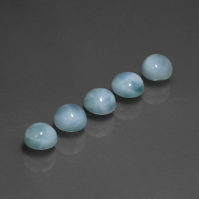 Pedras preciosas de larimar azul natural de  ct, corte redondo, opaco