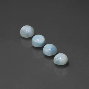 Pedras preciosas de larimar azul natural de  ct, corte redondo, opaco