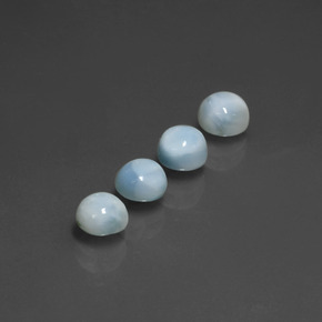 Pedras preciosas de larimar azul natural de  ct, corte redondo, opaco