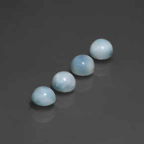Pedras preciosas de larimar azul natural de  ct, corte redondo, opaco