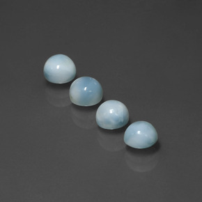 Pedras preciosas de larimar azul natural de  ct, corte redondo, opaco