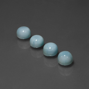 Pedras preciosas de larimar azul natural de  ct, corte redondo, opaco