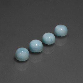 Pedras preciosas de larimar azul natural de  ct, corte redondo, opaco