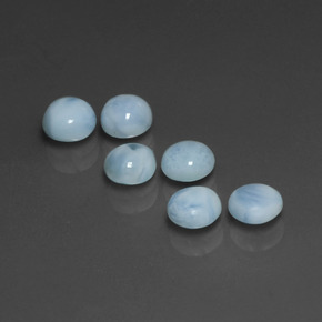 Pedras preciosas de larimar azul natural de  ct, corte redondo, opaco