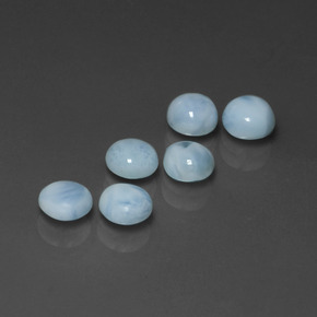 Pedras preciosas de larimar azul natural de  ct, corte redondo, opaco