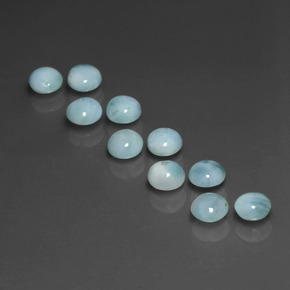 Pedras preciosas de larimar azul natural de  ct, corte redondo, opaco