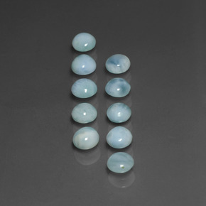 Pedras preciosas de larimar azul natural de  ct, corte redondo, opaco