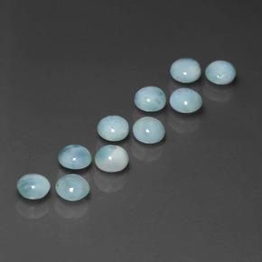 Pedras preciosas de larimar azul natural de  ct, corte redondo, opaco