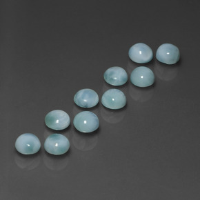 Pedras preciosas de larimar azul natural de  ct, corte redondo, opaco