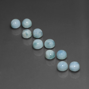 Pedras preciosas de larimar azul natural de  ct, corte redondo, opaco