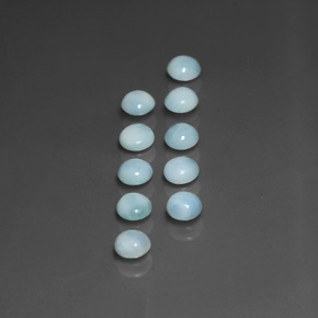 Pedras preciosas de larimar azul natural de  ct, corte redondo, opaco