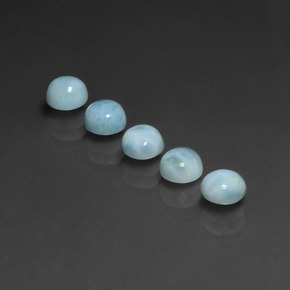 Pedras preciosas de larimar azul natural de  ct, corte redondo, opaco
