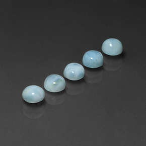 Pedras preciosas de larimar azul natural de  ct, corte redondo, opaco