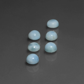 Pedras preciosas de larimar azul natural de  ct, corte redondo, opaco