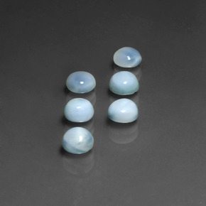 Pedras preciosas de larimar azul natural de  ct, corte redondo, opaco