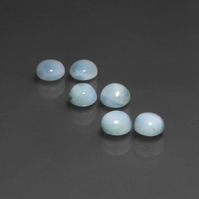Pedras preciosas de larimar azul natural de  ct, corte redondo, opaco