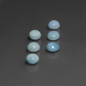 Pedras preciosas de larimar azul natural de  ct, corte redondo, opaco