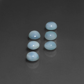 Pedras preciosas de larimar azul natural de  ct, corte redondo, opaco