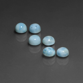 Pedras preciosas de larimar azul natural de  ct, corte redondo, opaco
