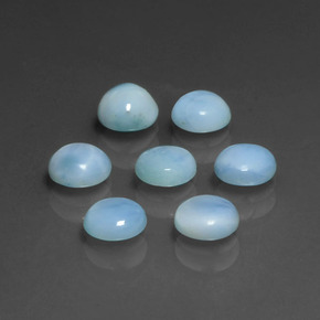Pedras preciosas de larimar azul natural de  ct, corte redondo, opaco