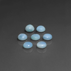Pedras preciosas de larimar azul natural de  ct, corte redondo, opaco