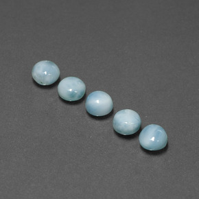 Pedras preciosas de larimar azul natural de  ct, corte redondo, opaco