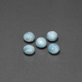 Pedras preciosas de larimar azul natural de  ct, corte redondo, opaco