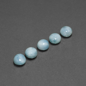 Pedras preciosas de larimar azul natural de  ct, corte redondo, opaco