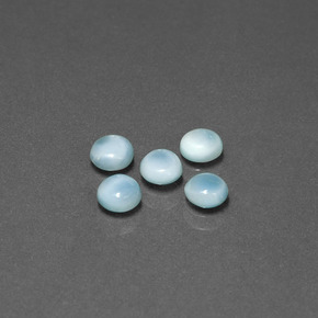 Pedras preciosas de larimar azul natural de  ct, corte redondo, opaco
