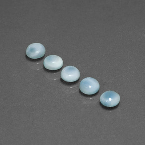 Pedras preciosas de larimar azul natural de  ct, corte redondo, opaco