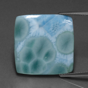 Larimar azul natural 13,07ct, quadrado, opaco