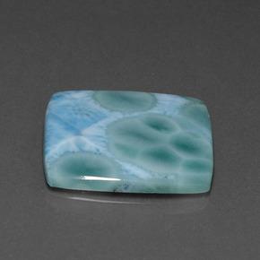 Larimar azul natural 13,07ct, quadrado, opaco