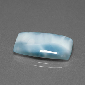 Larimar Azul esverdeado Natural 11.31ct, Almofada cortada, Opaco