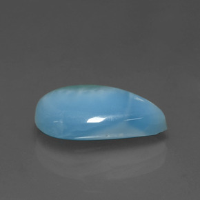 Larimar azul natural 3,26ct, formato de pêra, opaco