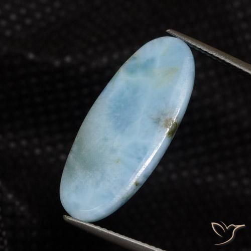 Larimar Aqua Blue Natural 8.26ct, oval, Opaco