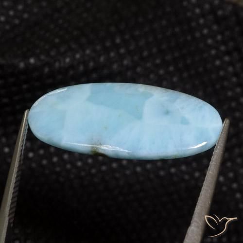 Larimar Aqua Blue Natural 8.26ct, oval, Opaco
