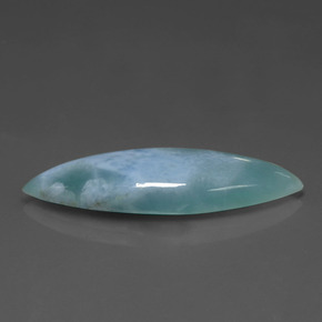 Larimar azul natural 7,63ct, marquise, opaco
