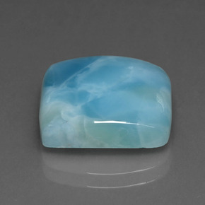 Larimar azul natural 9,67ct, quadrado, opaco