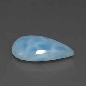 Larimar azul natural 4,20ct, formato de pêra, opaco