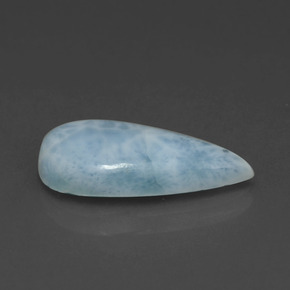 Larimar azul natural 3,48ct, formato de pêra, opaco