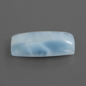 Larimar azul natural 11,31ct, almofada cortada, opaco