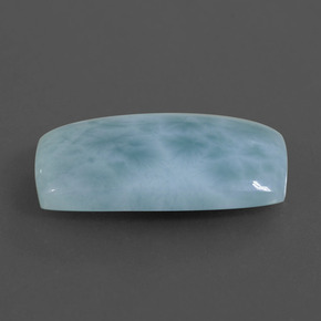 Larimar azul natural 10,90ct, almofada cortada, opaco