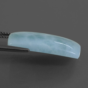 Larimar azul natural 10,90ct, almofada cortada, opaco
