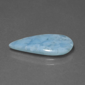 Larimar azul natural 3,02ct, formato de pêra, opaco