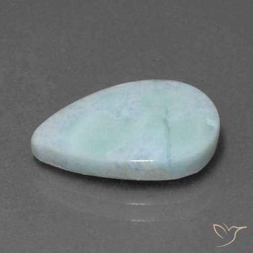 Larimar céu azul claro Natural 5.33ct, Formato de pêra, Opaco