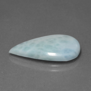Larimar azul natural 5,31ct, formato de pêra, opaco