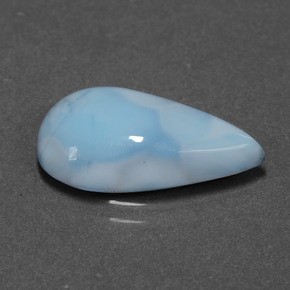 Larimar azul natural 6,15ct, formato de pêra, opaco