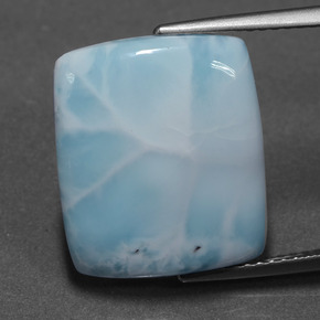 Larimar azul natural 9,20ct, baguete, opaco