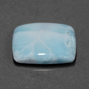 Larimar azul natural 9,20ct, baguete, opaco