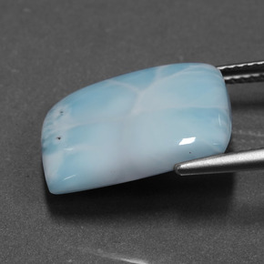 Larimar azul natural 9,20ct, baguete, opaco